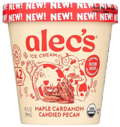 Alec's Maple Cardamom Candied Pecan Organic Ice Cream