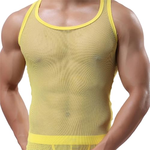 Camiseta sin mangas de malla para hombre ideal para entrenamiento en gimnasio