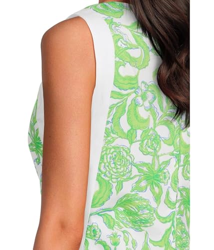 Image of Lilly Pulitzer Womens Beckler Stretch Shift Resort White Daffodil Hill 2