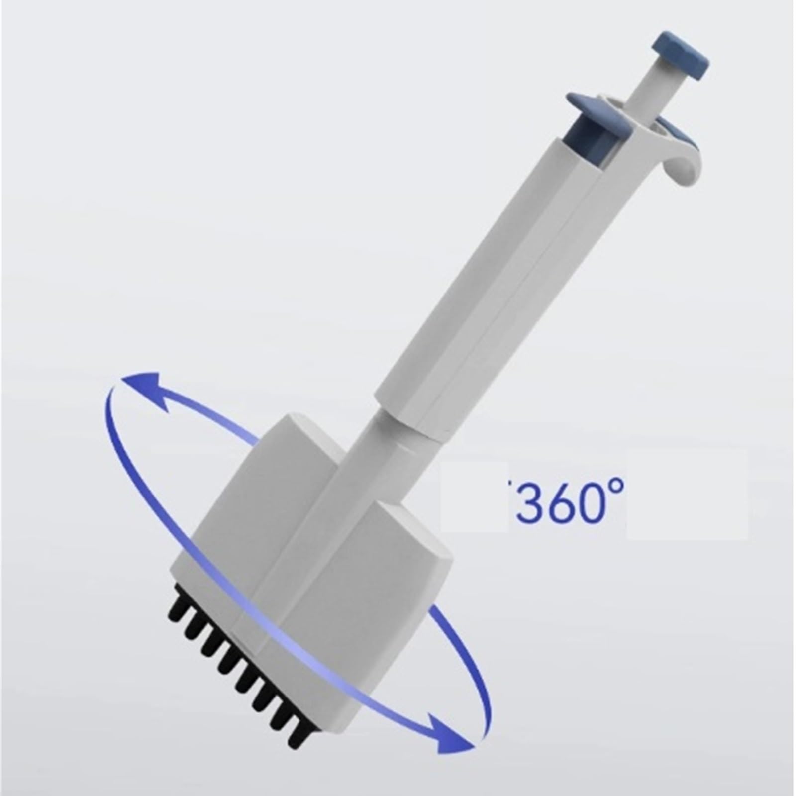 Pipeta Micropipeta Mecánica De Ocho Canales. Pipeta Manual Multicanal Volumen Ajustable para laboratorio(0.5-10ul)