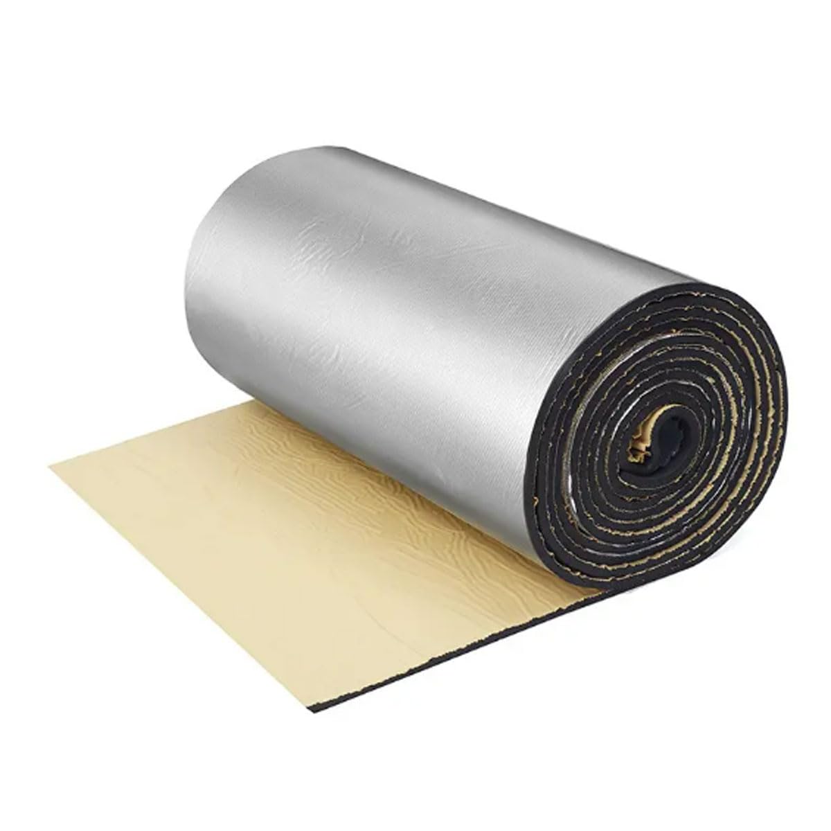 Rotolo Riflettente In Schiuma di Alluminio Autoadesivo Fonoassorbente, Impermeabile, Fonoassorbente, Schiuma A Celle Chiuse Per Per Parete, Soffitto, Pavimento, Soff(Size:1*10m/3.28*32.8ft,Color:10mm)