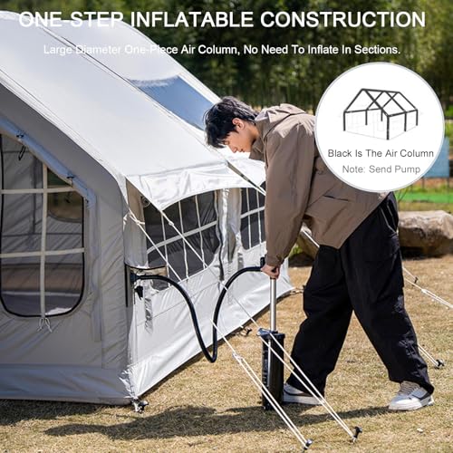 Carpa Inflable para Camping 8 Personas 4 Estaciones 385x260x200 cm miniatura 3