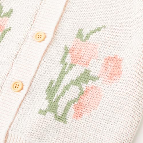 Image of Simplee kids Baby Sweater Toddler Girls Cardigan Sweater Embroidered Strawberry Knit Sweater