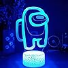 TANSHOP Among Nachtlicht Spiel Tischlampe 3D Illusion USB Powered 7 Farben LED Lichter mit Touch-Schalter für Kinder Geschenke Schlafzimmer Dekoration (Style1)