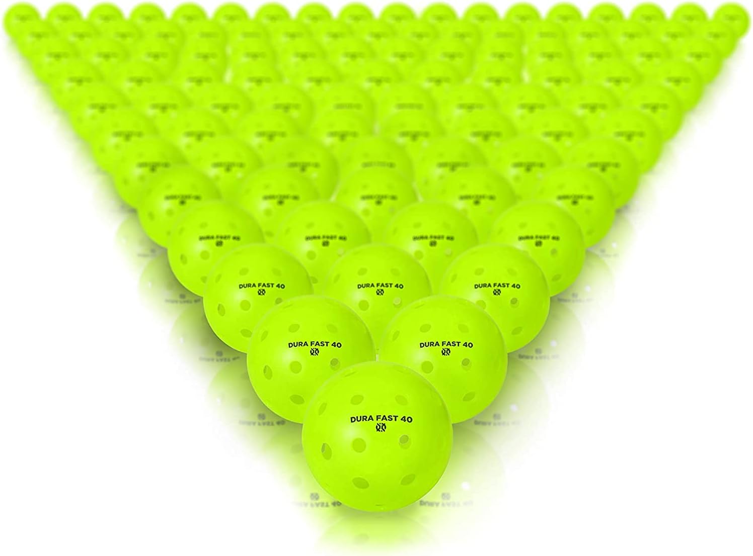 Dura Fast 40 Pickleballs | Outdoor Pickleball Balls Neon or Yellow USAPA Approved and Sanctioned for Tournament Play, Professional Perfomance… (Neon, 24 Pack)