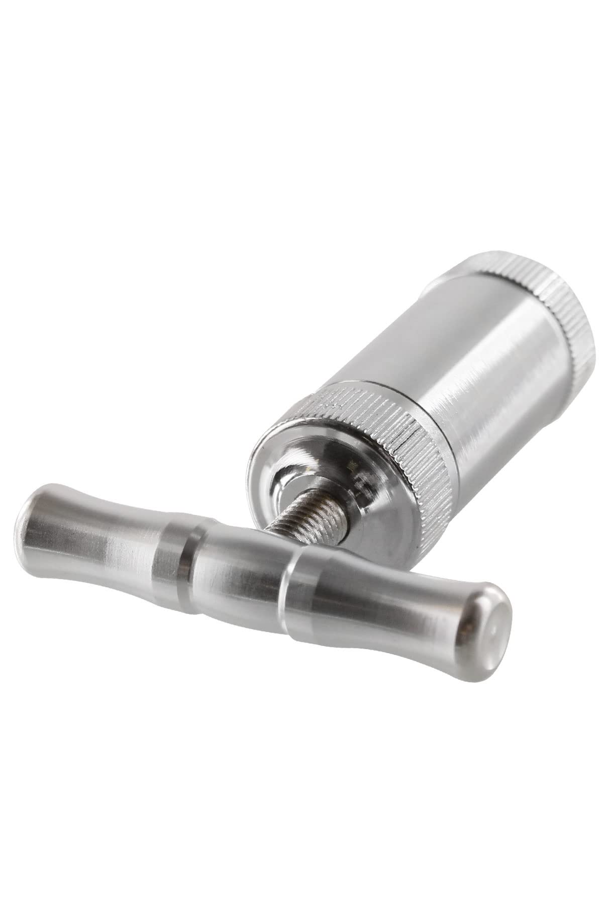 Pollenpresse aus Edelstahl, Höhe 8,5 cm, Durchmesser 2,5 cm, zur Herstellung von Coins aus Pflanzenmaterial