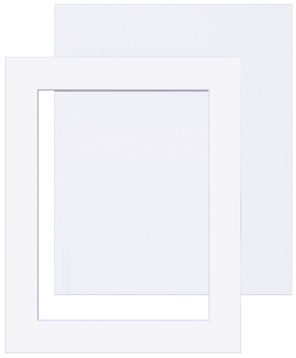 Picture Mounts with Backs, Pack of 1 (Single), Choice of Size & Colour [11 x 9 to fit 7 x 5, Bright White] — image 1