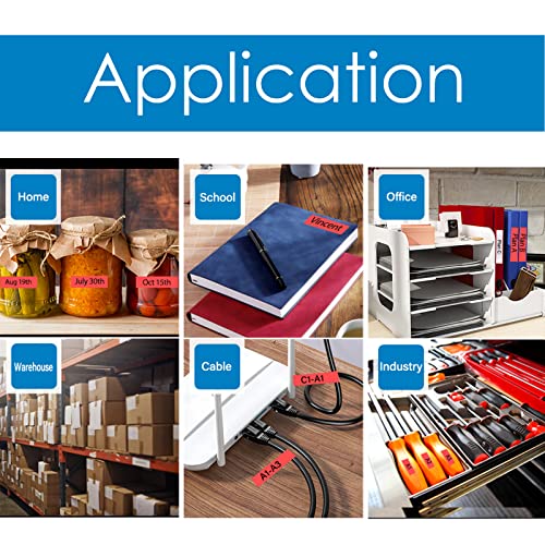 Nineleaf 1Pk Tze-441 Tze441 3/4 Inch X 26.2 Feet Black On Red Label Tapes Compatible For Brother P-Touch Tz-441 Tz441 Labelling Tape 18Mm #TOP6