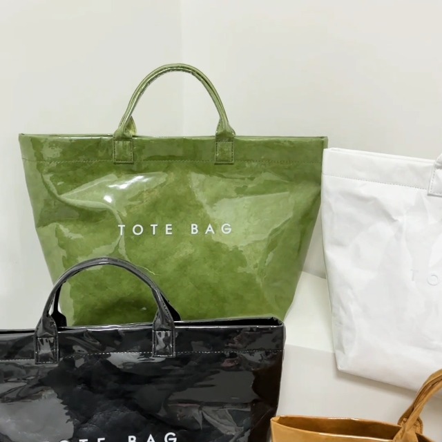 Amazon.com: KAMEILONG Women's Large PVC Tote Bag Letters Print
