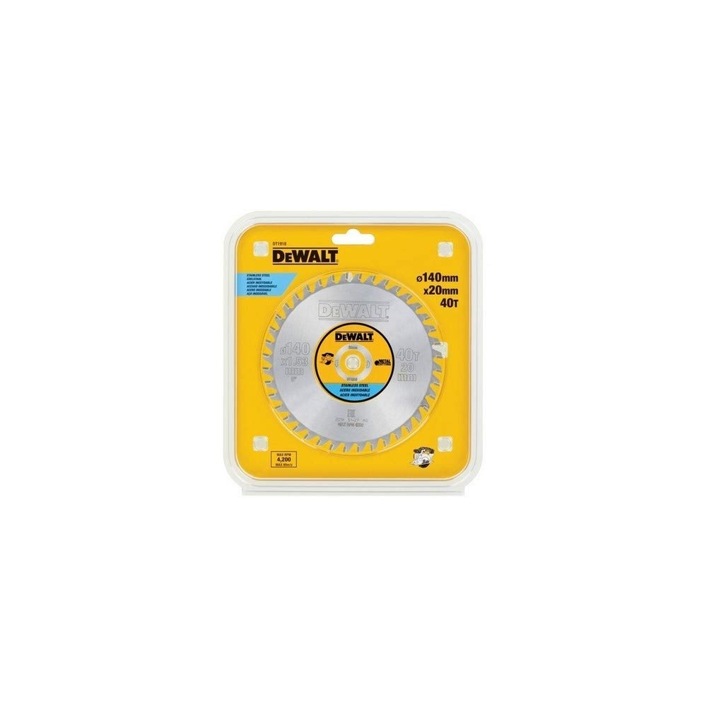 DeWalt Stainless Steel Cutting Saw Blade 140mm 40T 20mm