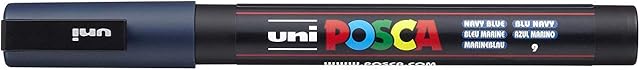 Uni Posca Marker PC-3M Paint Glass Pen Fine Bullet Tip 0.9-1.3mm NAVY BLUE