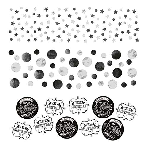 Tableau noir anniversaire confettis Amscan pour sublimer votre buffet de fête