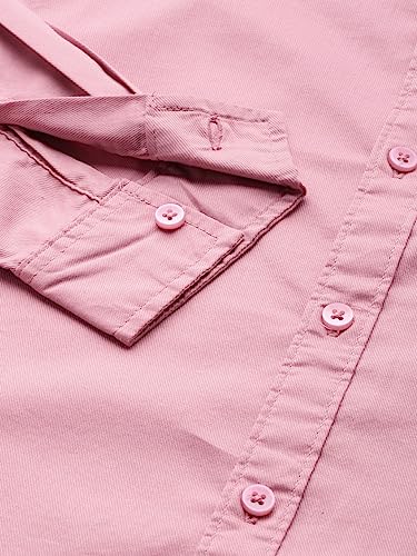 Image of The Indian Garage Co Men Slim Fit Solid Full Sleeves Spread Collar Casual Shirt