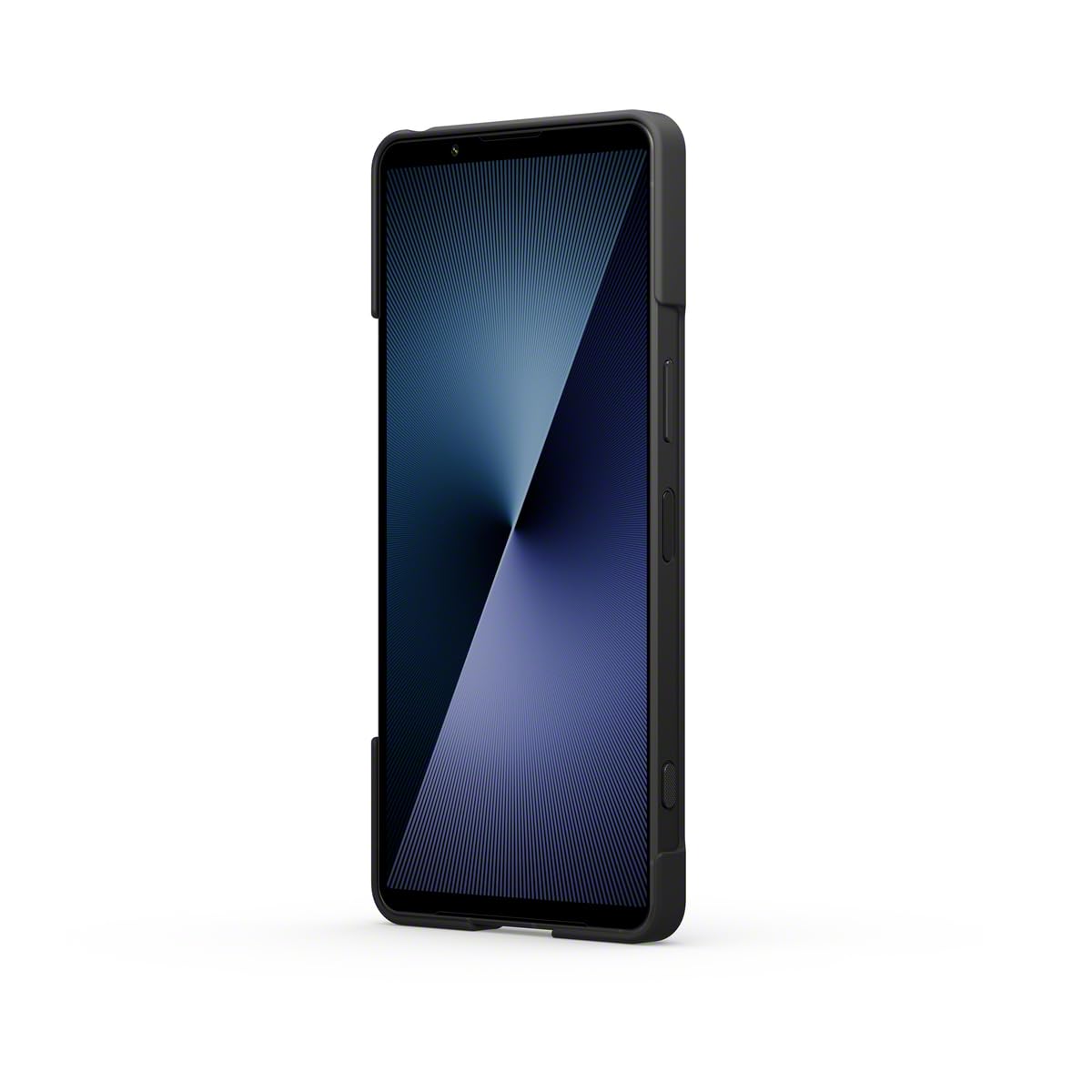 Sony Stylowa osłona z podpórką do smartfonu Xperia 1 VII | Pasek zapobiegający | Uniwersalna podpórka i nowy pasek z pierścieniem z myślą o wygodzie i lepszej ochronie, Czarny