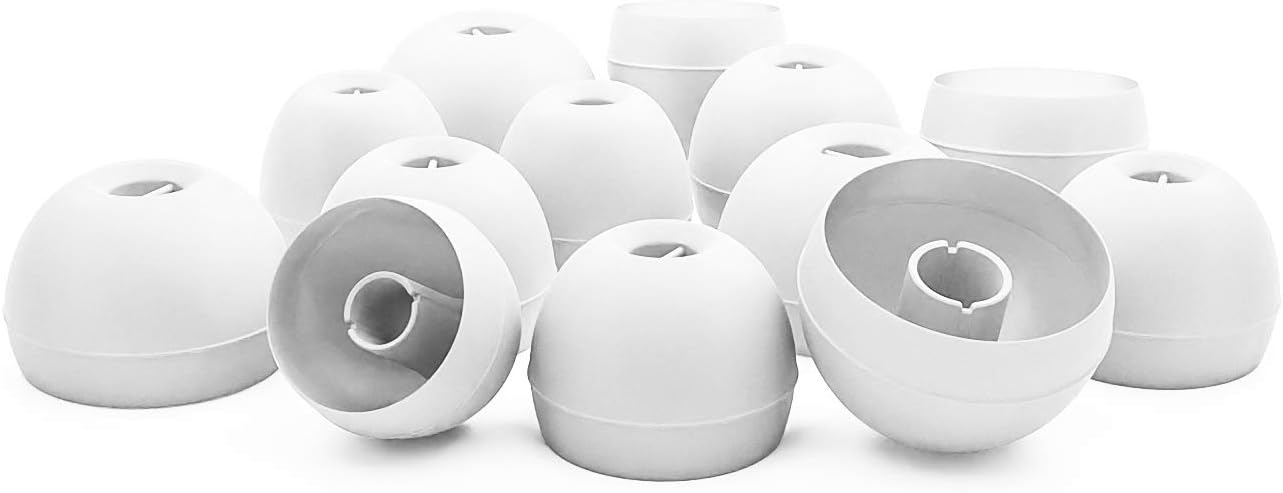 Okuli Set of 12 Silicone EarBuds Ear Tips For Sennheiser CX 3.00, 5.00, 6.00, 7.00 Earphones in White - Image 4