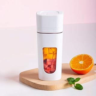 Blender Portable,Mini blender avec USB, Blender à smoothie pour Milk-shake,Jus de fruits. Mini Mixeur Portable 350ML,Noël Cadeaux Femme Homme (Blanc)