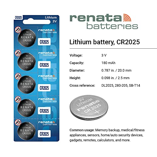 Baterías Renata CR2025 Litio 3V Moneda Paquete 20 miniatura 2