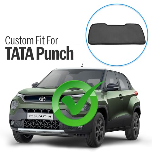 Image of Autofact Dicky Curtain for Tata Punch | Custom Fit Rear Windshield Sunshade | UV & Heat Protection | Foldable Mesh | Privacy & Cooling Car Accessory