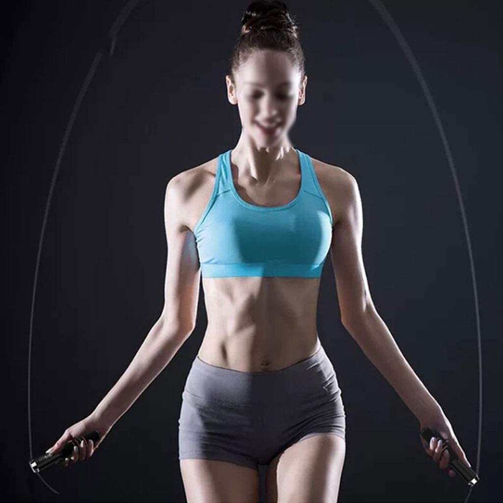 Corda for saltare in acciaio inossidabile PVC ABS | Nero 300cm for Allenamento Fitness Boxe: Contacalorie E Salti Bluetooth
