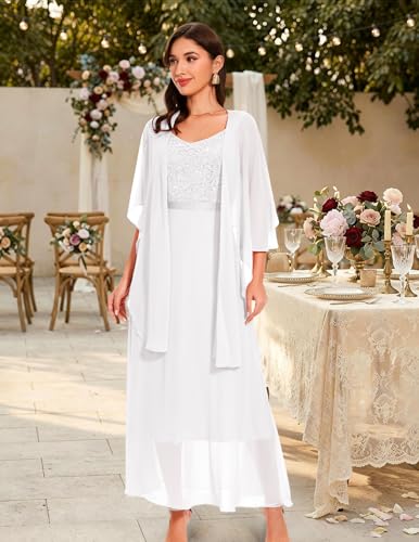 Image of BeryLove Summer Formal Wedding Guest Prom Dresses Sequin Cocktail Evening Lace Elegant Mother of The Bride Dress