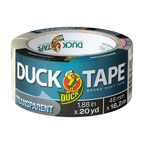 Duck Brand 241414 Single Roll Transparent Duct Tape, 1.88