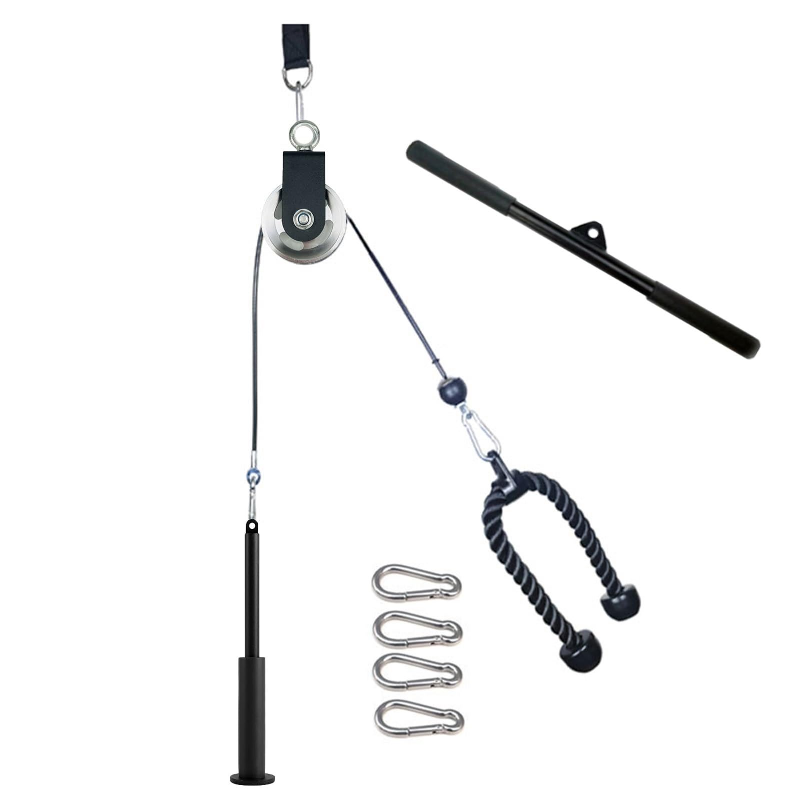 Sistema Di Pulegge For Palestra, Sistema Di Pulegge For Allenamento Tricipiti For Trazioni LAT, Curl Bicipiti, Tricipiti, Spalle, Schiena, Allenamento Avambracci, Sistema Pulegge Con Cavi Squat Rack