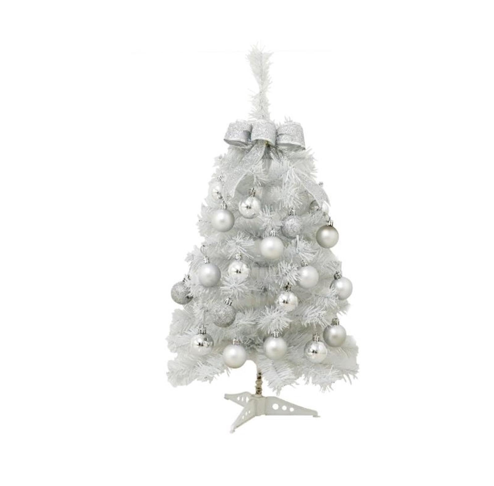 Piccolo albero di Natale artificiale con base in plastica