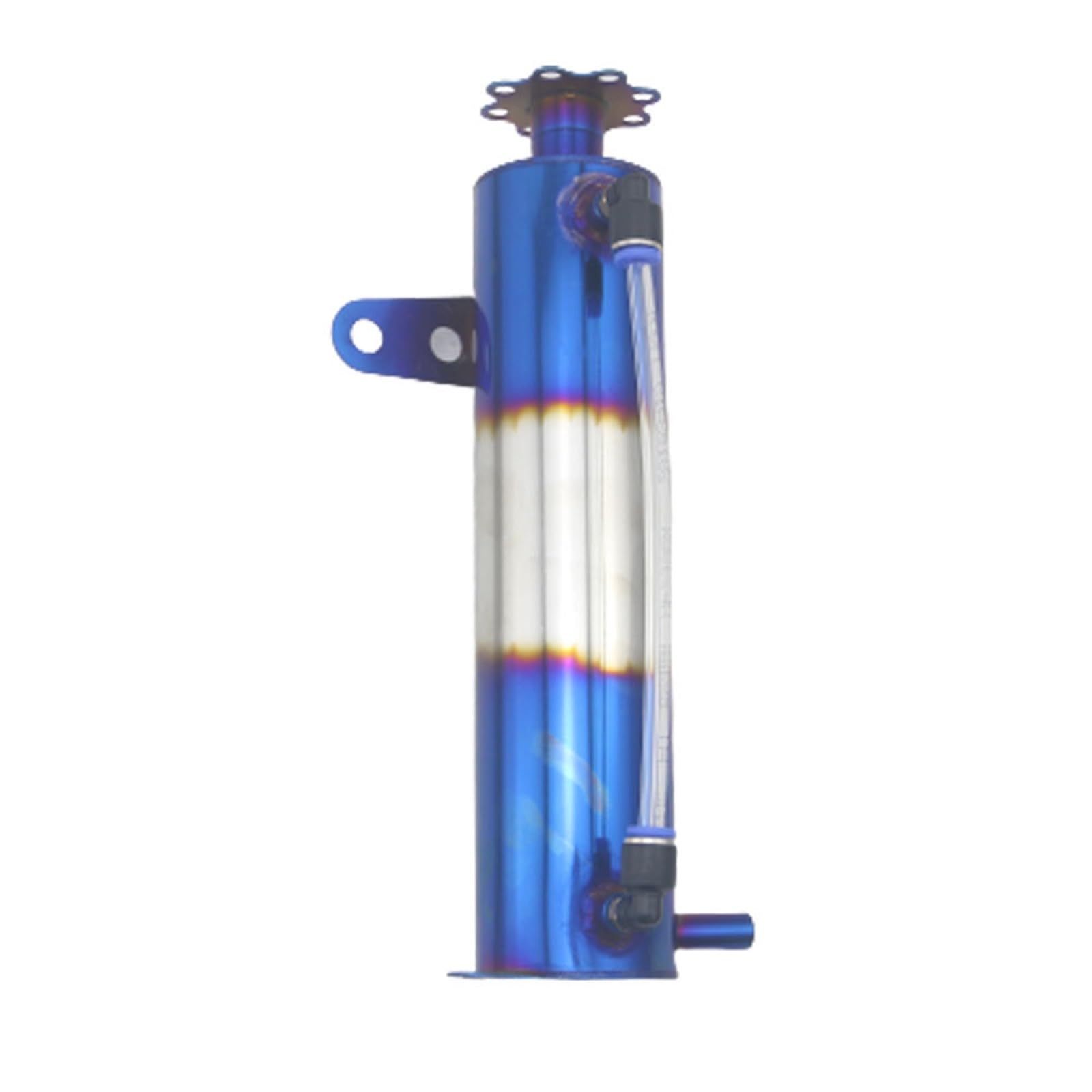 Zamiennik Wyrównawczego Chłodzącego dla Uniwersalny zbiornik wyrównawczy płynu chłodzącego do chłodnicy, aluminiowy, cylindryczny, 500 ml, w kolorze spalonej niebieskiej blachy