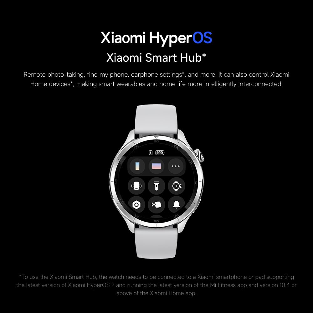 XIAOMI Watch S4 Smartwatch with 1.43-inch OLED Display NFC Bluetooth Calls Gesture Control 150+ Sports Modes 15-Day Battery HyperOS Alexa Model M2425W1 (Rainbown)