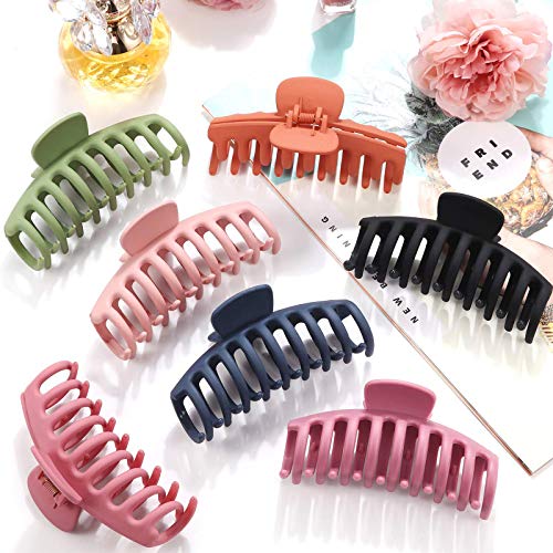image for KKWX 6 PCS Hair Claw Clips for Women, Strong Hold Banana Hair Clips fo
