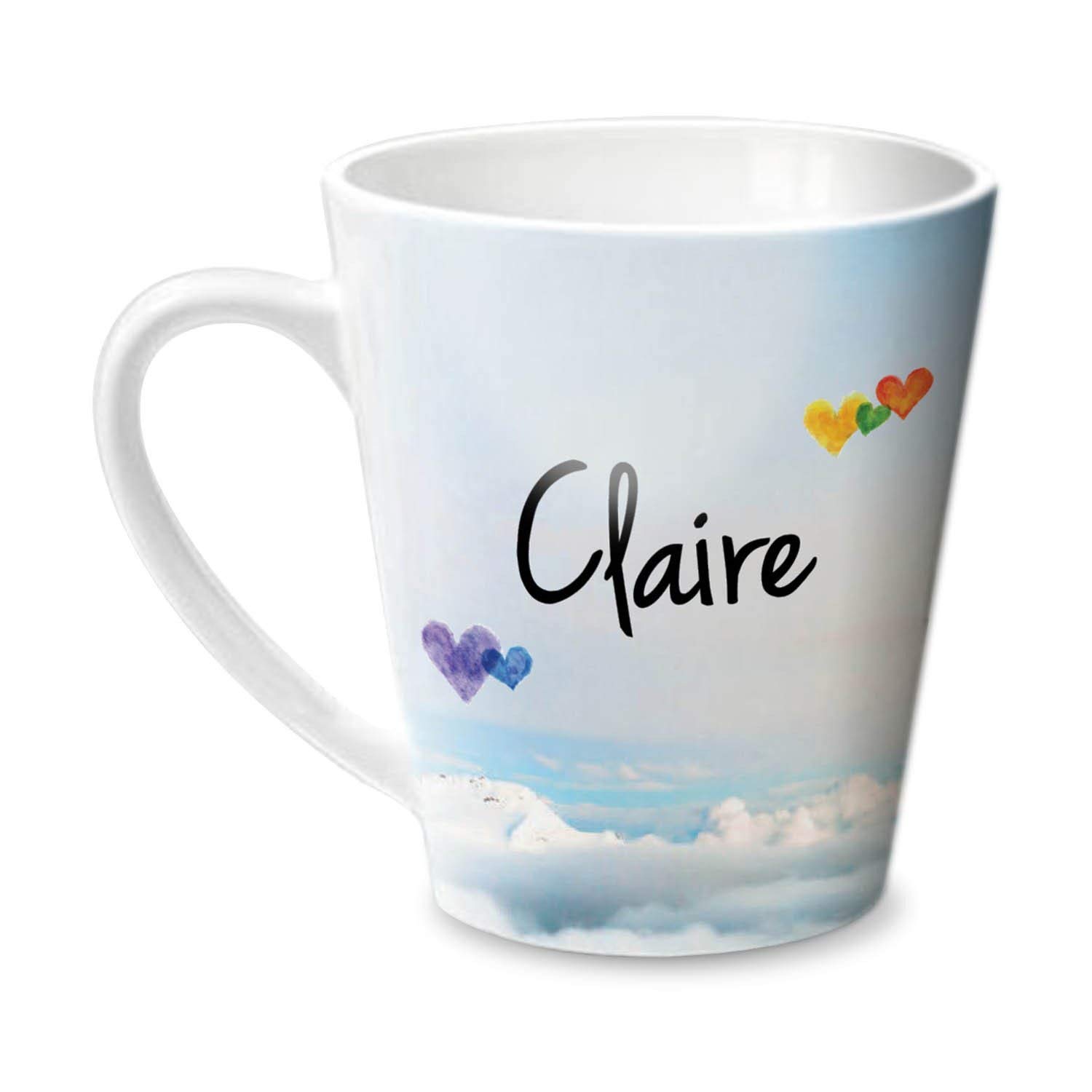 Hot Muggs® Simply Love You Claire Conical Personalised Name Ceramic, 315ml, 1 Unit