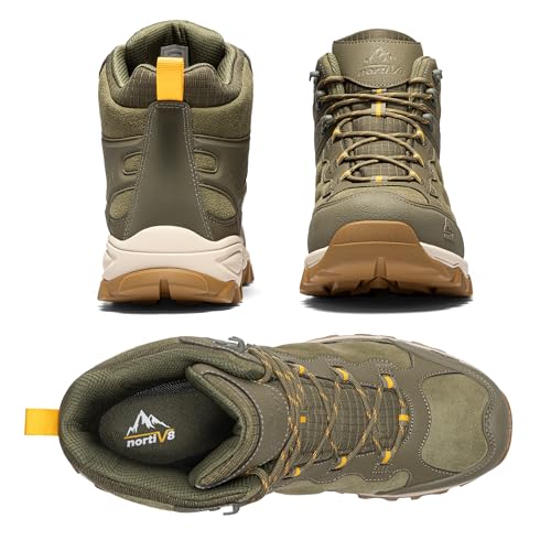 Image of NORTIV 8 Men's Waterproof Hiking Boots Outdoor Mid Trekking Lightweight Mountaineering Shoes Paladin