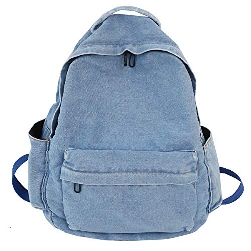 YOSICIL Damen Herren Rucksack Jeansstoff Denim Vintage Jeans Rucksäcke Studenten Schulrucksack Mädchen Jungen Teenager Tagesrucksack für Reisen Arbeit Daypack Outdoorrucksack Cover