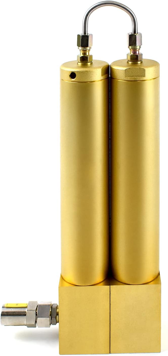 TUXING 4500Psi Pcp Compressor Oil Water Separator, with Anti-Explosion Valve,Two Stage Filtration Air Filter for High Pressure Air Compressor Scuba Diving 286mm*100mm