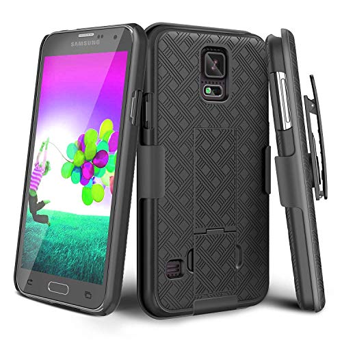 Samsung Galaxy S5 Shell/Holster Combo with Kickstand - Black - SMG900VHOC