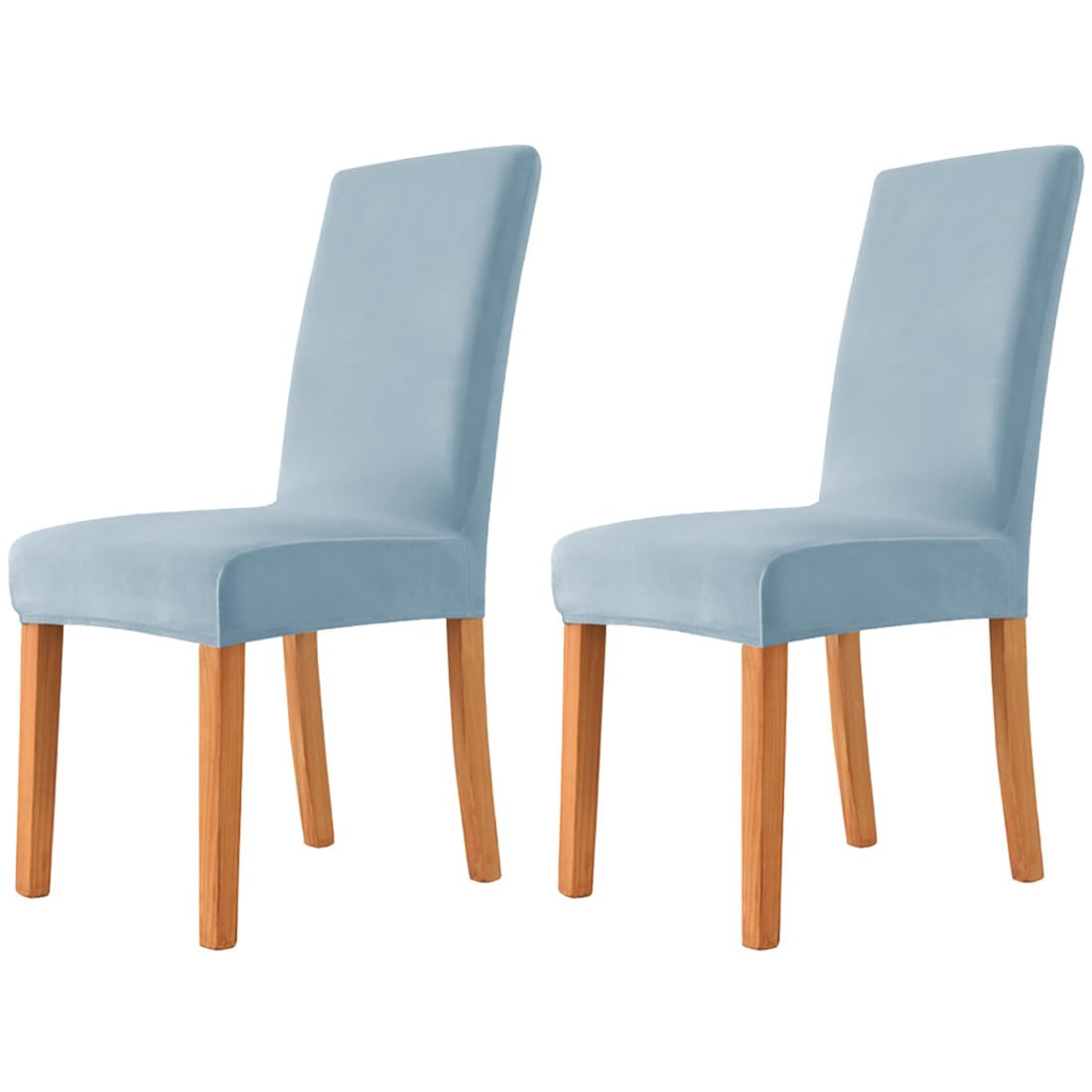 SZJIAHTM 2 Pcs Large Velvet Dining Room Parson Chair Covers Elastic Stretchable High Back Chair Slipcovers for Kitchen Wedding Banquet Decor