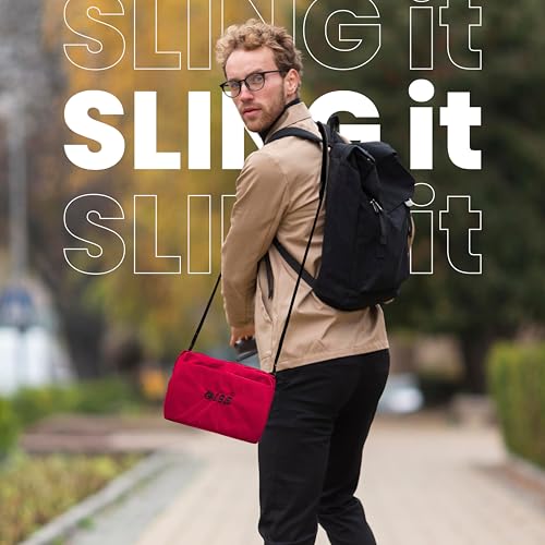 Image of I. B. H IBH Stylish Sling Bag for Men & Women CrossBody small Passport Travel side massanger one strap shoulder bag With Antitheft pocket also Waterproof Durable Adjustable