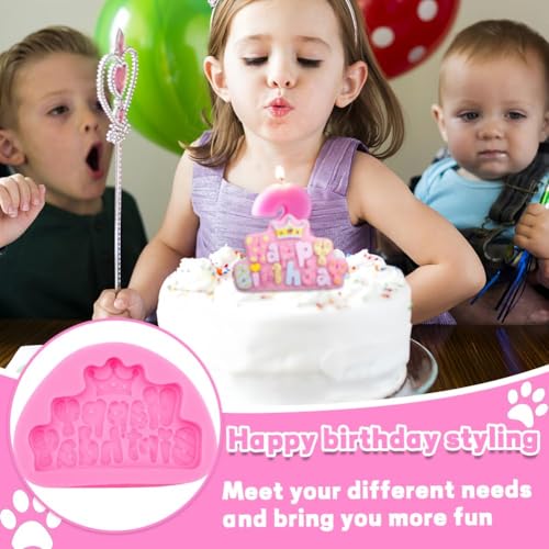 Happy Birthday silikonowe foremki do fondantów, 3 sztuki, z okazji urodzin, do dekorowania ciast, babeczek, liter, do dekoracji ciast, babeczek