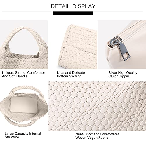 Image of Vegan Leather Purses for Women, Handmade Purses and Handbags Summer Beach Travel Tote Shoulder Bag | WOVEN