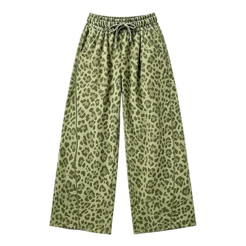 Women Leopard Pants Baggy Fall Wide Leg Sweatpants Lounge Y2K Sweat Pants - image 4
