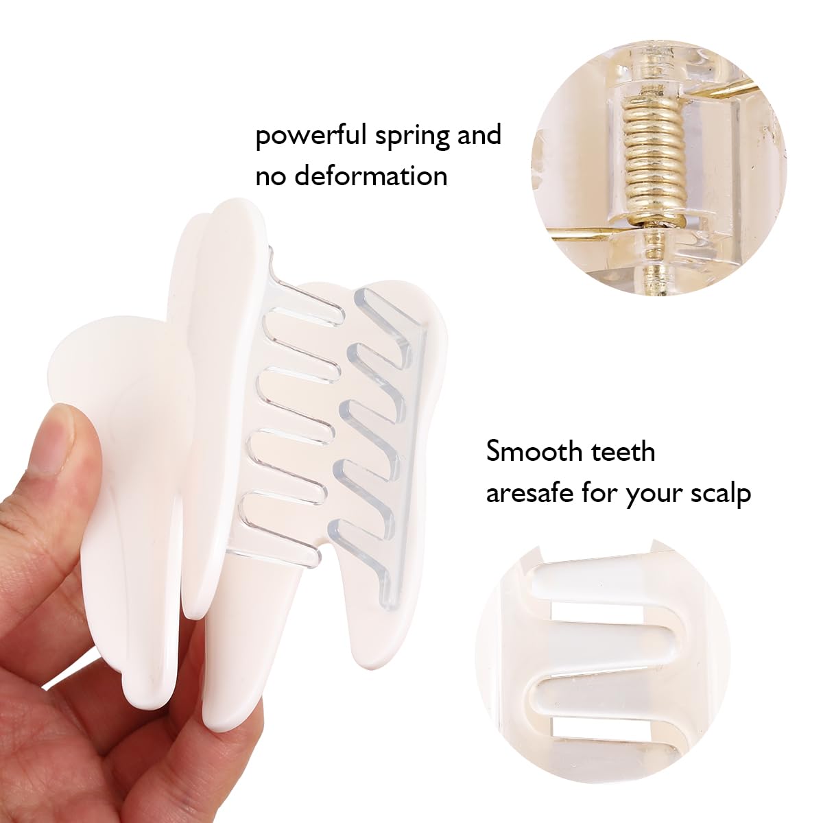 Pinza para el pelo de acetato de dientes blancos personalizable, pinza para el cabello creativa para médico oral, estomatología, regalo para mujeres y niñas