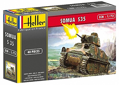 Heller Somua Medium Tank Military Land Vehicle Model Building Kit