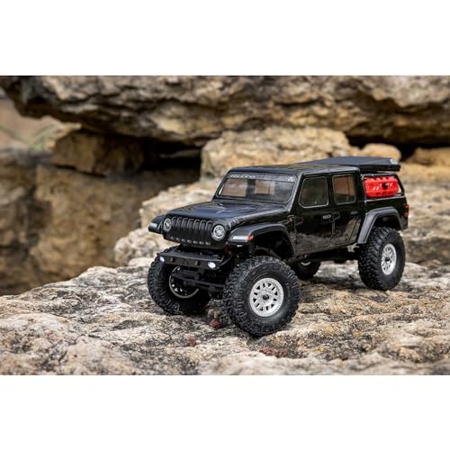 Image of Axial RC Truck SCX24 Jeep Gladiator 4 Wheel Drive Rock Crawler Brushed RTR (Nothing Needed to Complete Ready-to-Run), Black, AXI00005V2T5, Remote Control Car, RC Car, RC Crawler