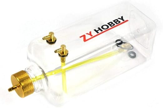RC Gas Fuel Tank 700ML,ZYHOBBY Fuel Bottle for RC Airplane Model in USA-Transparent Plastic