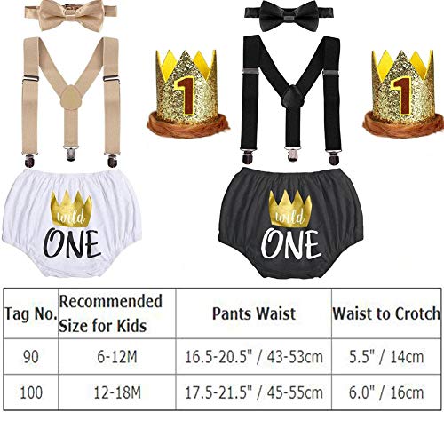 Image of Baby Boy 1st Birthday Cake Smash Outfits Party Suspenders Diaper Nappy Cover Bow Tie Mouse Headband 4pcs Clothes Set