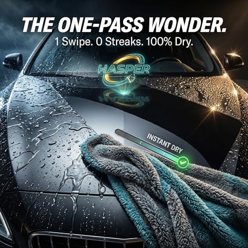 Image of HASPER Microfiber Cloth for Car Cleaning - 1200 GSM | High Absorbent Car Washing Clothes & Duster - Essential Car Accessories for Dashboard & Maintaining Car Decoration Items Interior (40 x 40 CM)
