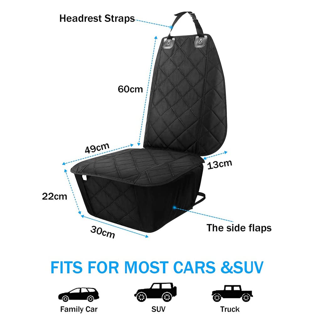 Funda de Asiento para Perro Alfombrilla Protectora Impermeable for Asiento Trasero de Coche, Accesorios de Viaje Seguros for Gatos, Perros, Mascotas, cojín for Asiento Delantero y Trasero
