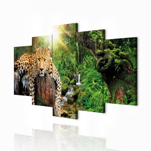 Tableau Acoustique Animaux Jaguar Impression Toile Décoration Maison Peinture Phonique