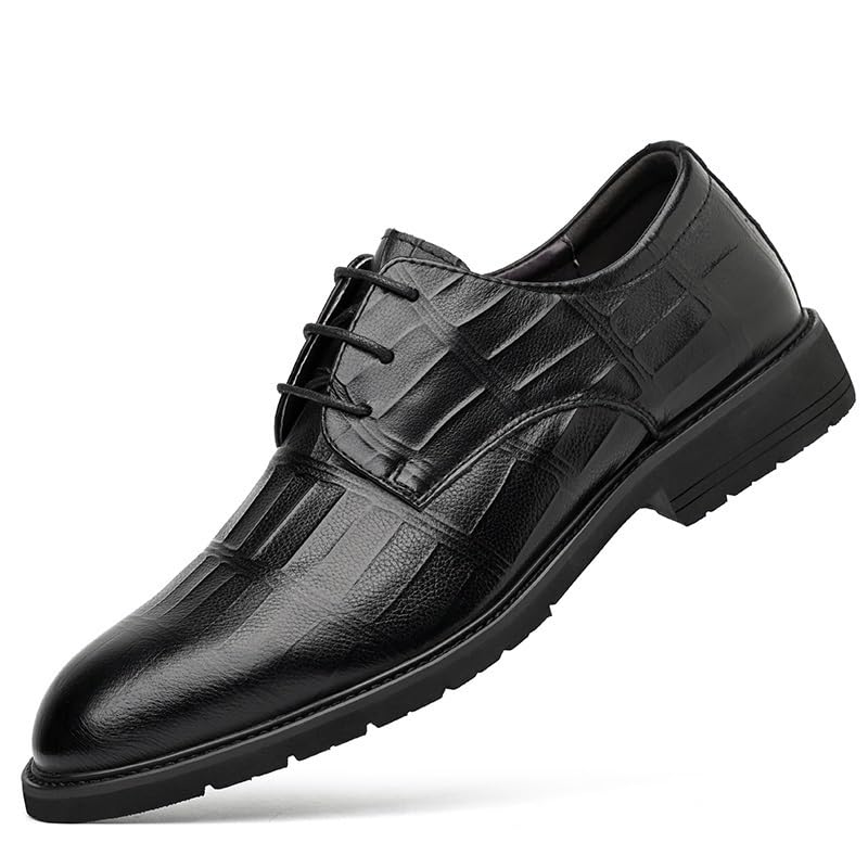 YZABEL Dress Oxford Formal Shoes for Men Classic Lace-up Formal Tuxedo Shoes Classic Office Business Formal Wedding Shoes