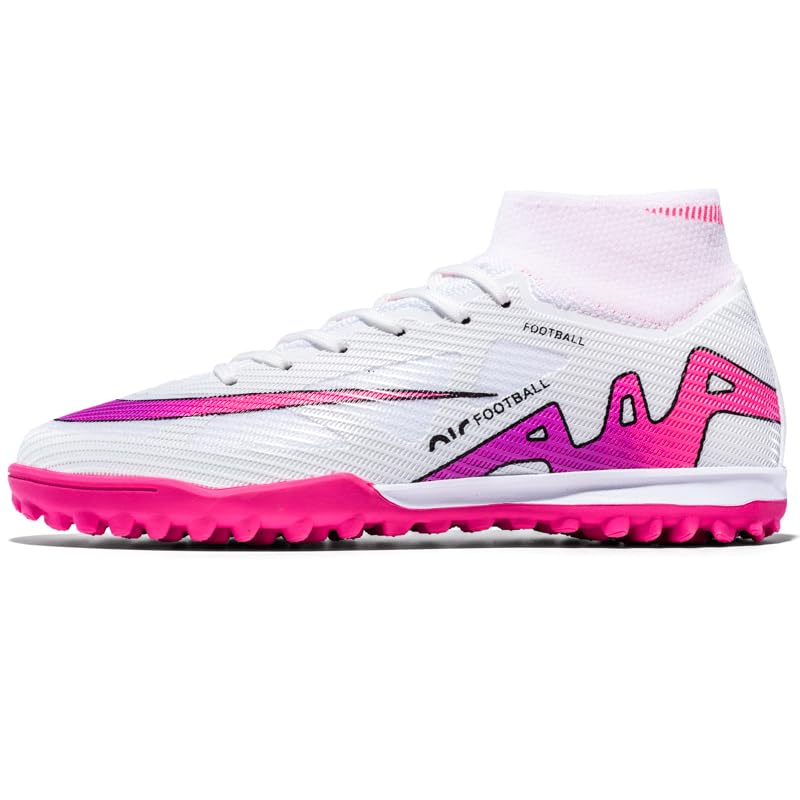 Men's Soccer Shoes Football Cleats High-Tops Lace-Up Non-Slip Spikes Indoor Outdoor Sports Athletic Baseball Lacrosse Sneaker